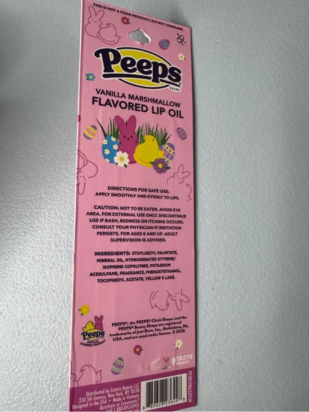 Peeps Yellow vanilla marshmallow Flavored Lip Oil Easter